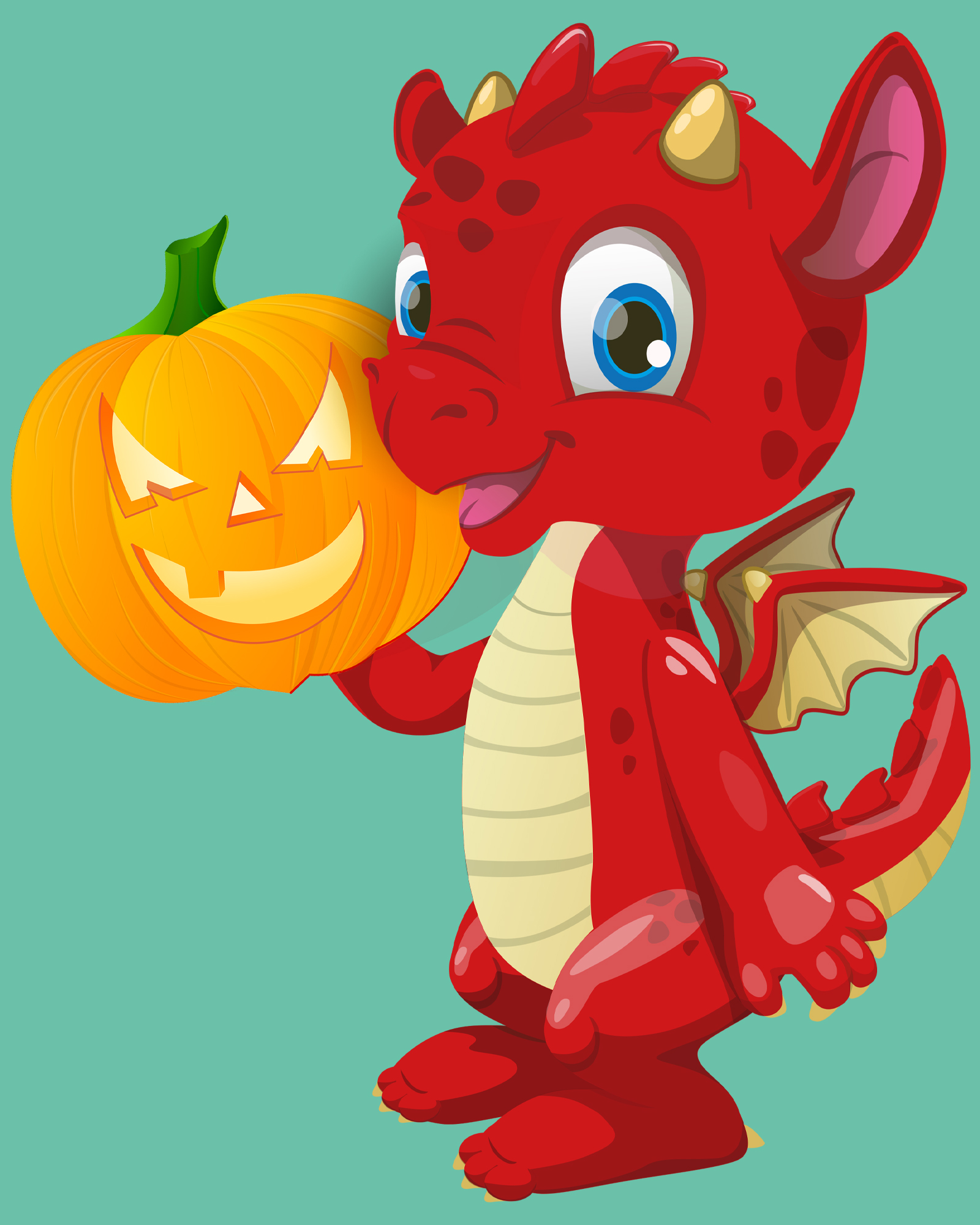 Sbarc Halloween Sbarc yn gafael ar pwmpen